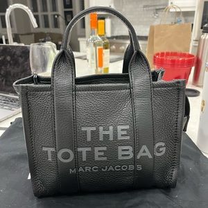 Marc Jacobs Black Leather ‘The Mini Traveler’ Tote Bag